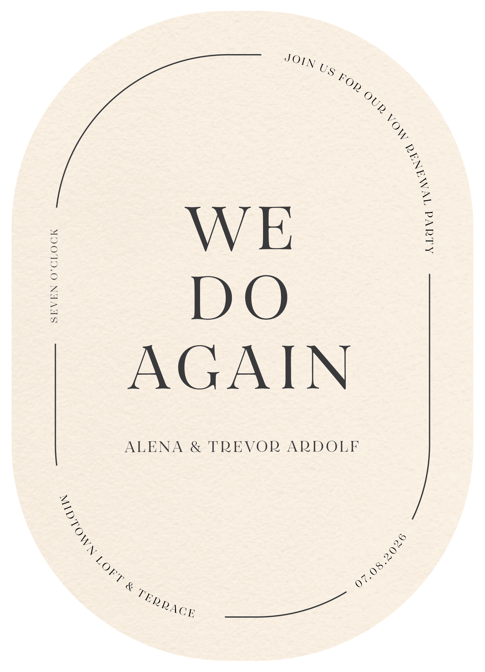 All Minimal Wedding Anniversary Invitations - Digital Printing design preview
