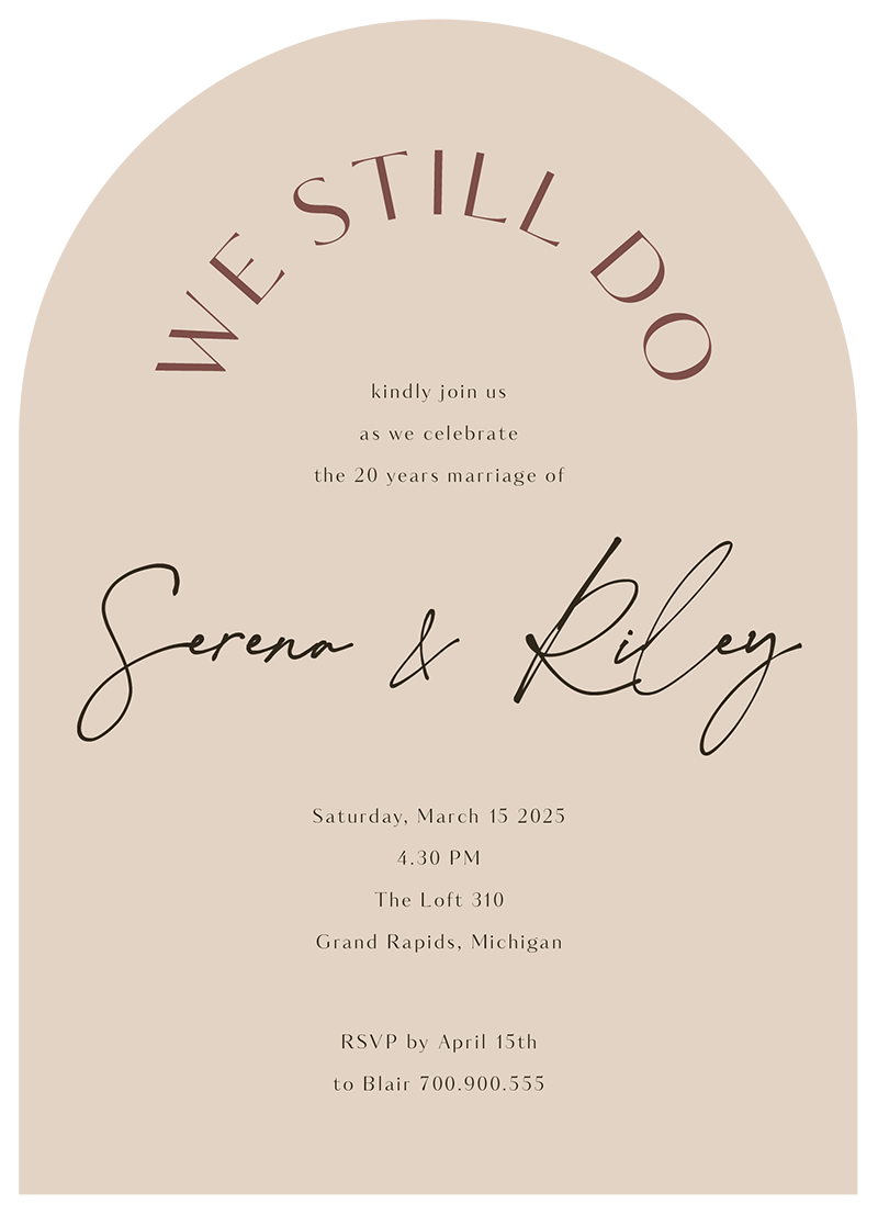 Impressionist Wedding Anniversary Invitations - Digital Printing design preview