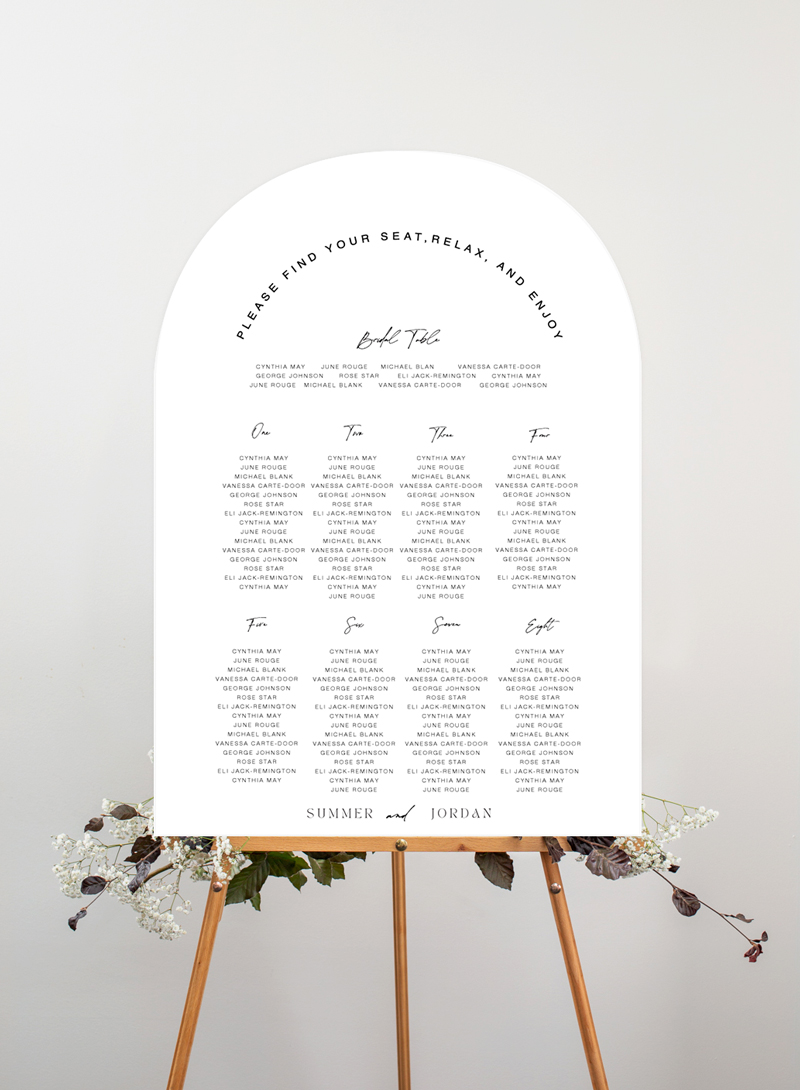Sage - Wedding Seating Chart