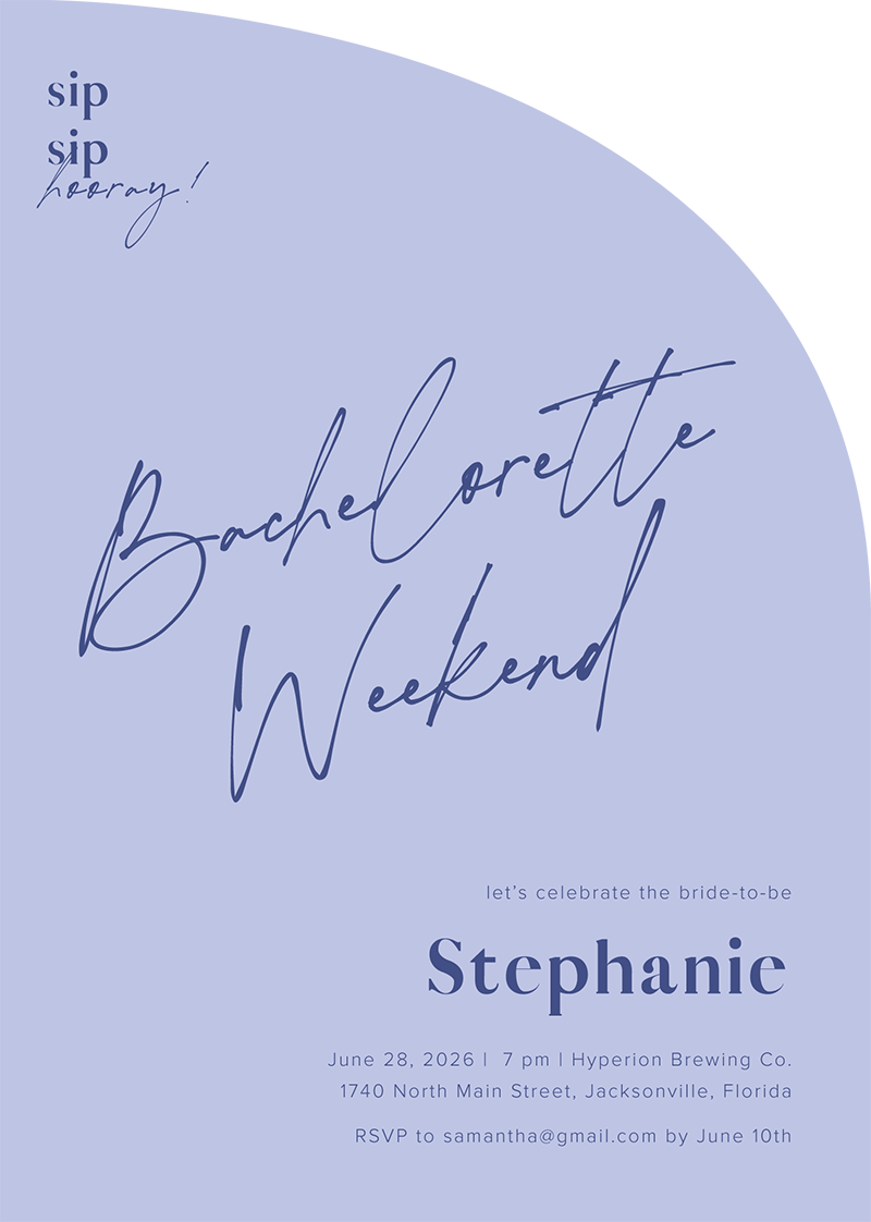 Script Party Bridal Shower Invitations - Digital Printing design preview