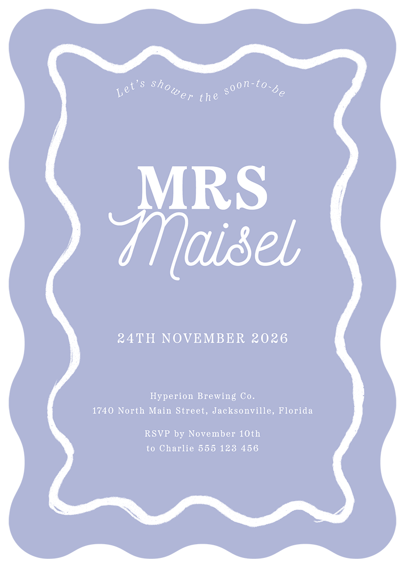 Wiggle Bridal Shower Invitations - Digital Printing design preview