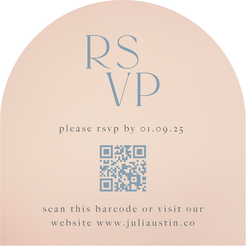 Blue Blossom RSVP Cards - Digital Printing design preview