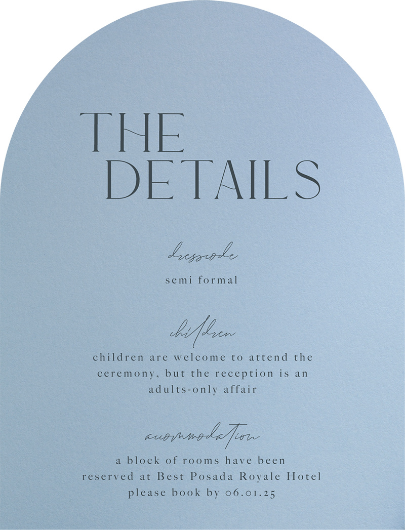 Blue Blossom Information Cards - Digital Printing design preview