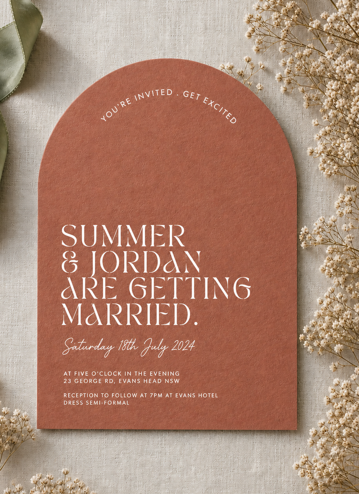 Sage Wedding Invitations - White Ink design preview