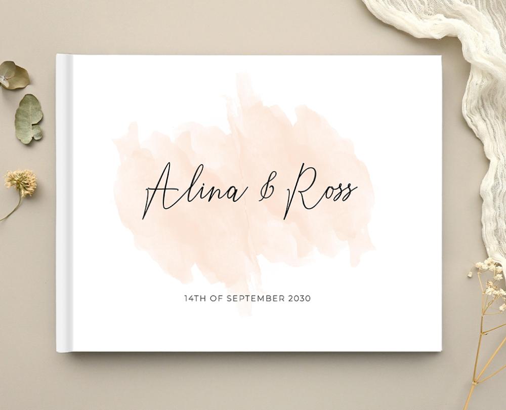 Rosey Wedding Guest Books - Digital Printing design preview