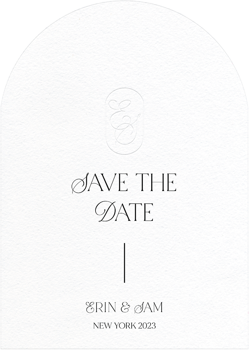 Always You Save The Date - Letterpress design preview