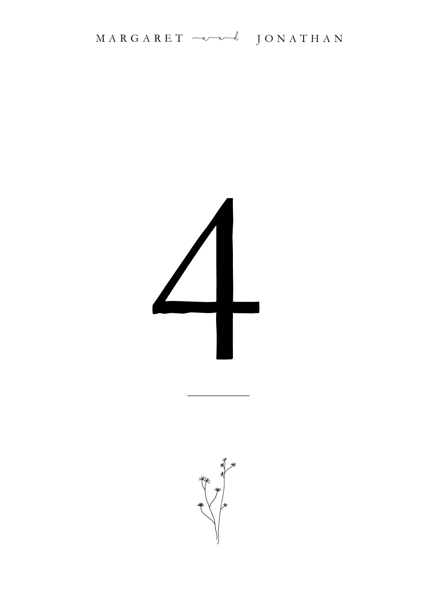 Ebb & Flow Table Numbers - Digital Printing design preview