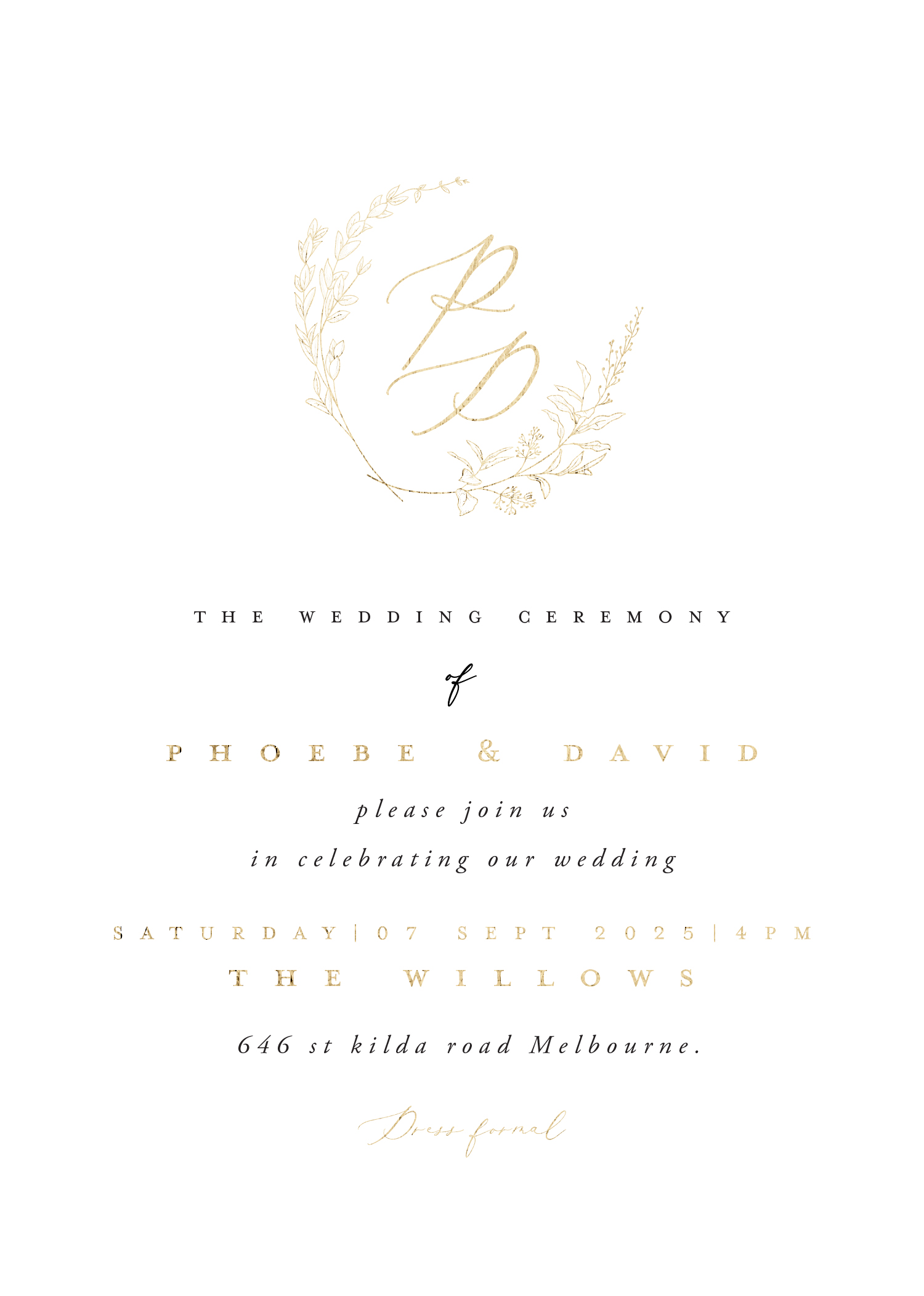 Leaf Crest - Wedding Invitations