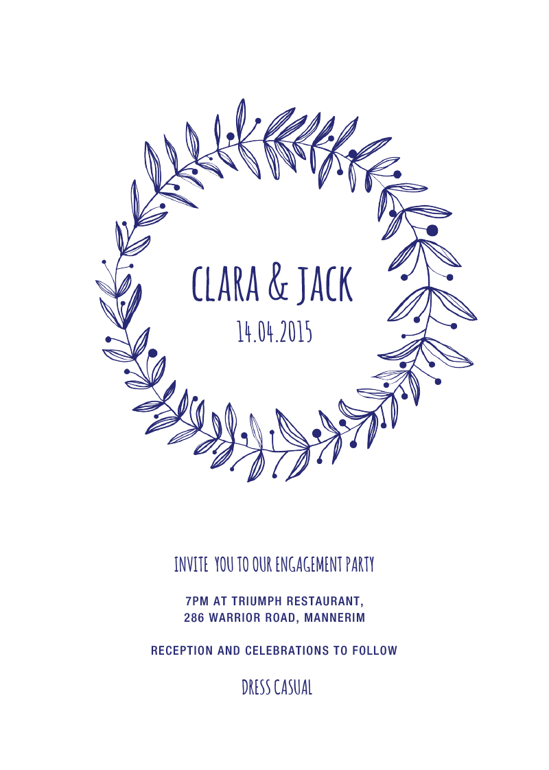 Rustic Gardens - Engagement Invitations
