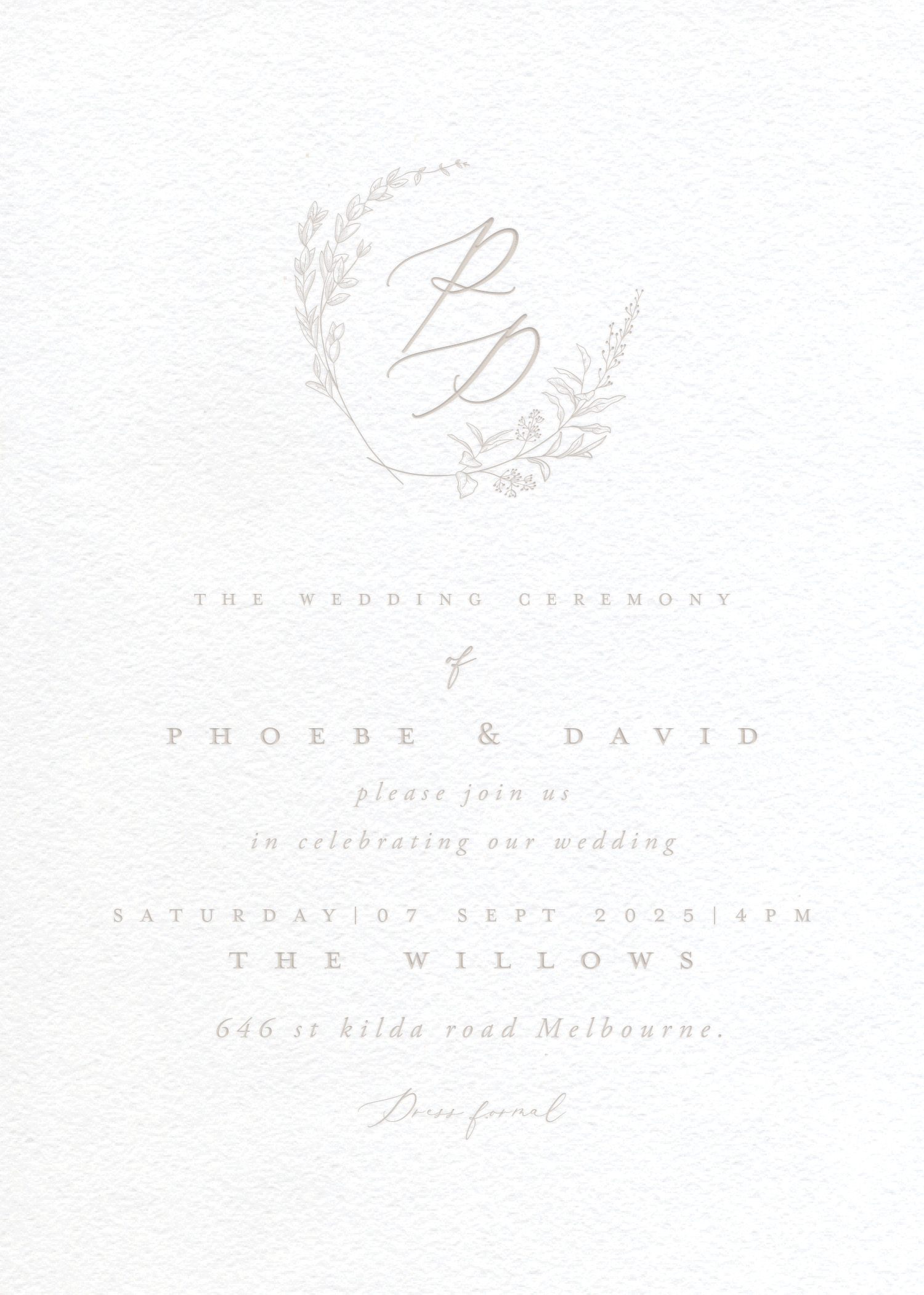 Leaf Crest - Wedding Invitations
