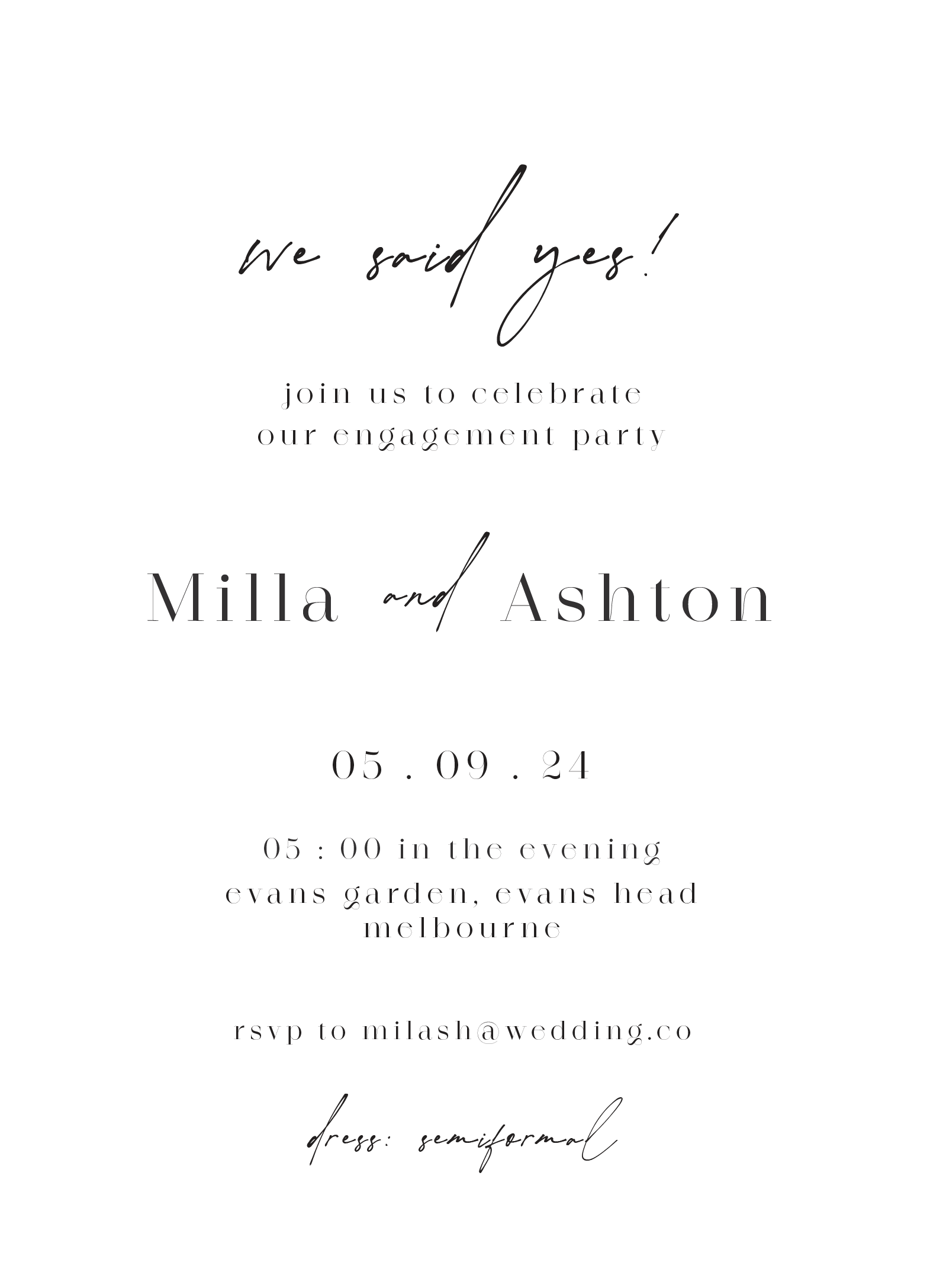 Pearl - Engagement Invitations