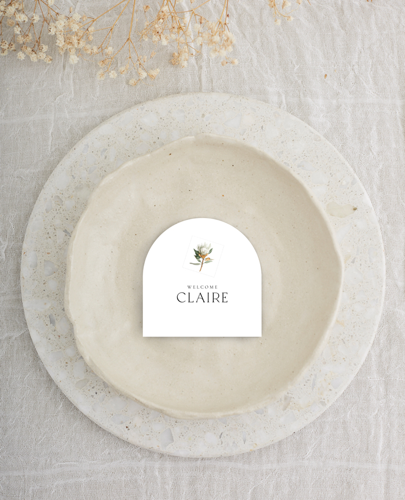 Protea Wedding Place Cards - Digital Printing design preview