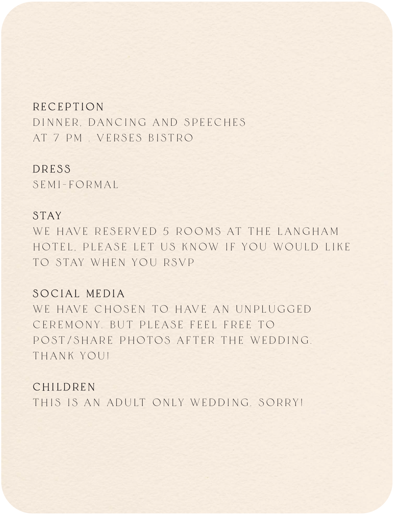 Ivory - Information Cards