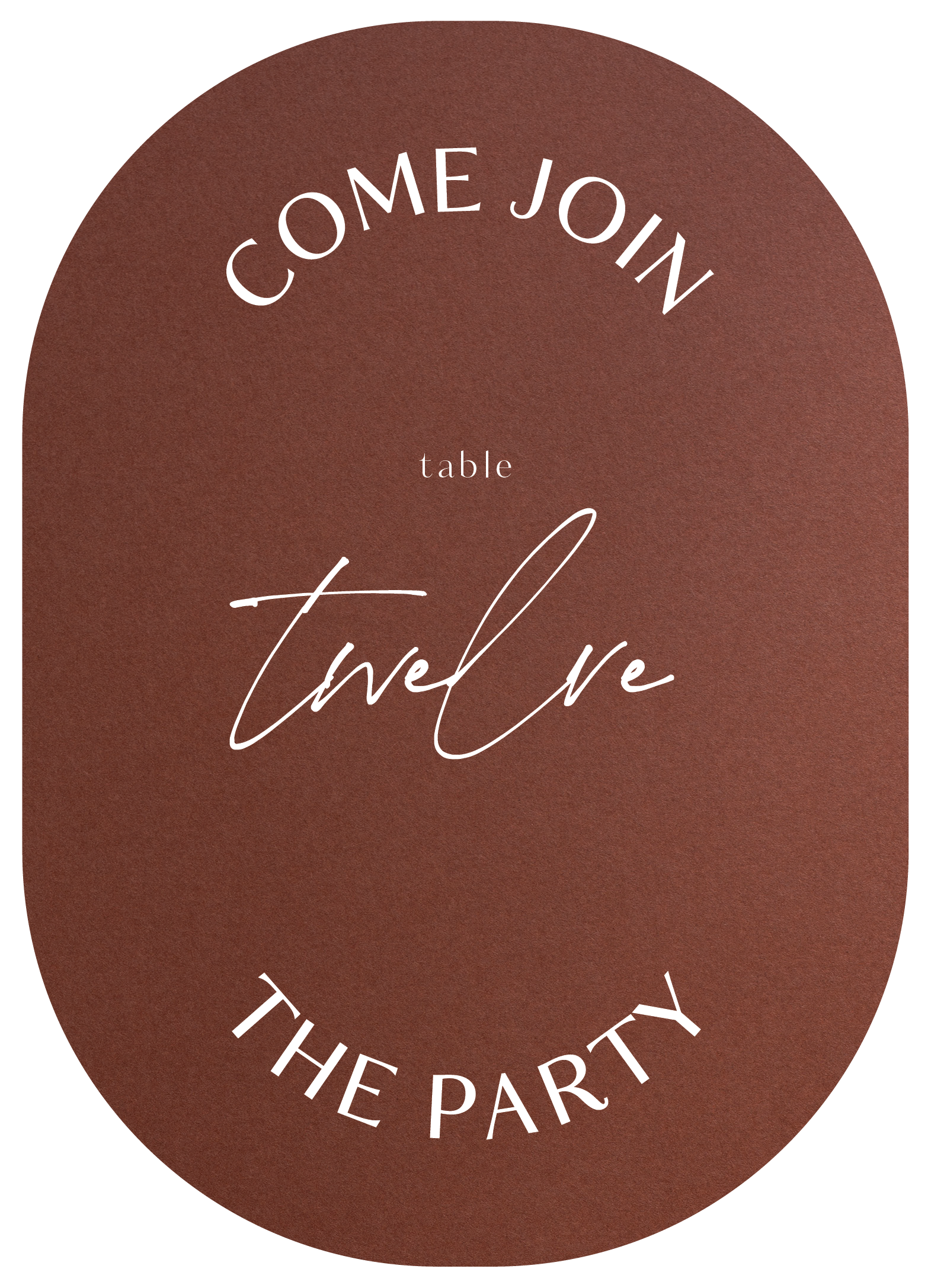 Impressionist Table Numbers - White Ink design preview