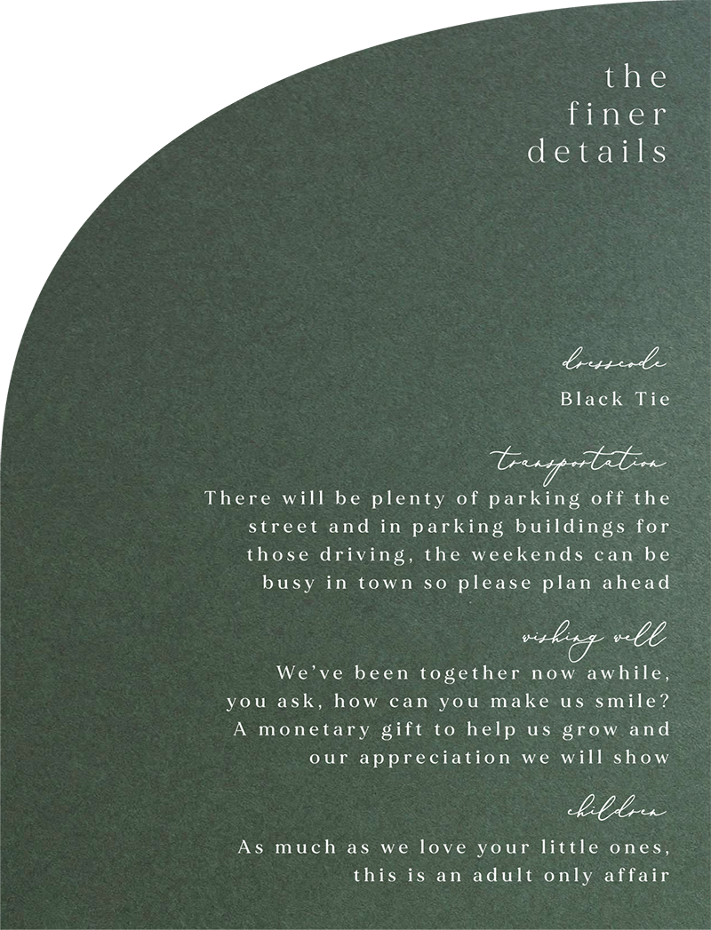 Green Foliage RSVP Cards - White Ink design preview