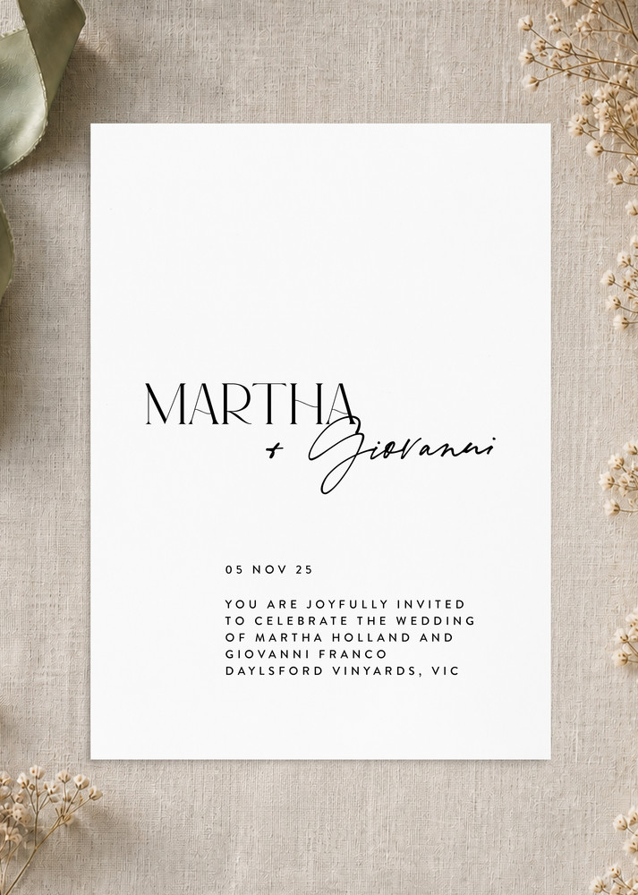 Martha - Wedding Invitations
