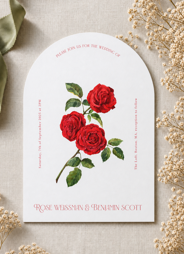 Rose Wedding Invitations - Digital Printing design preview