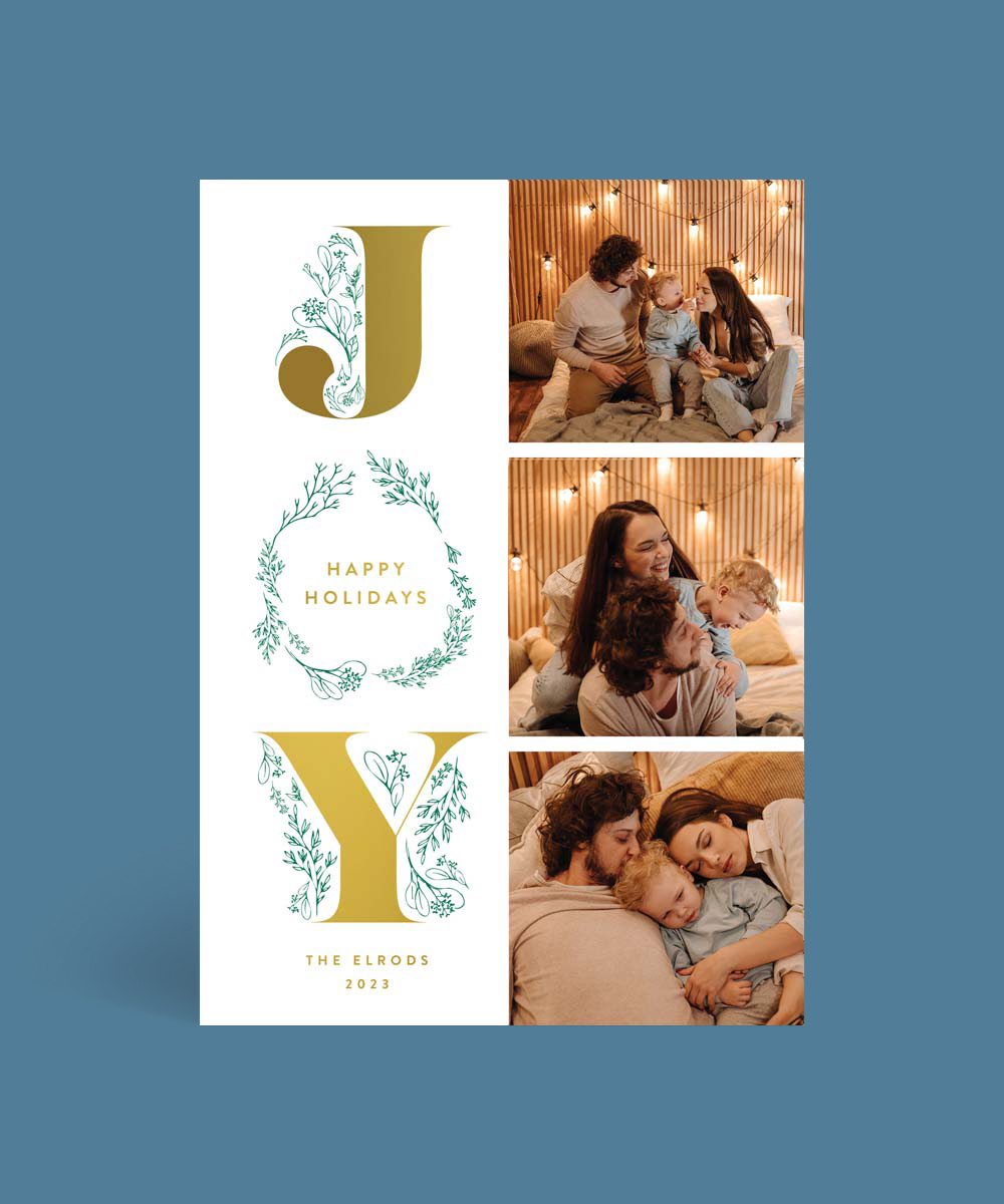 Our Joy Christmas Cards - Metallic Prints design preview