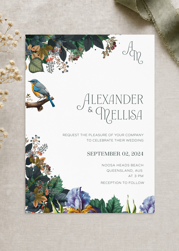 Tropicana Grove Wedding Invitations - Digital Printing design preview