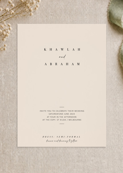Essential wedding invitation design from Paperlust.