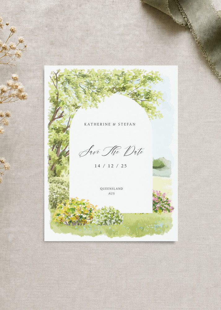 Classic Romance Save The Date - Digital Printing design preview