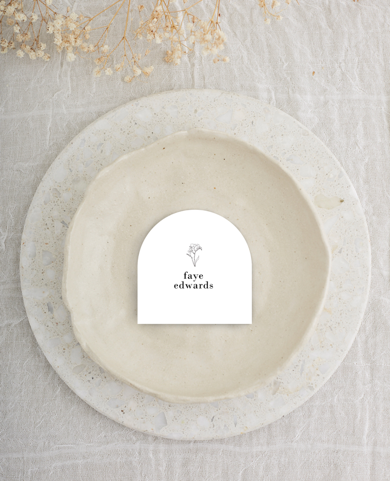 Dainty Flower Wedding Place Cards - Digital Printing design preview