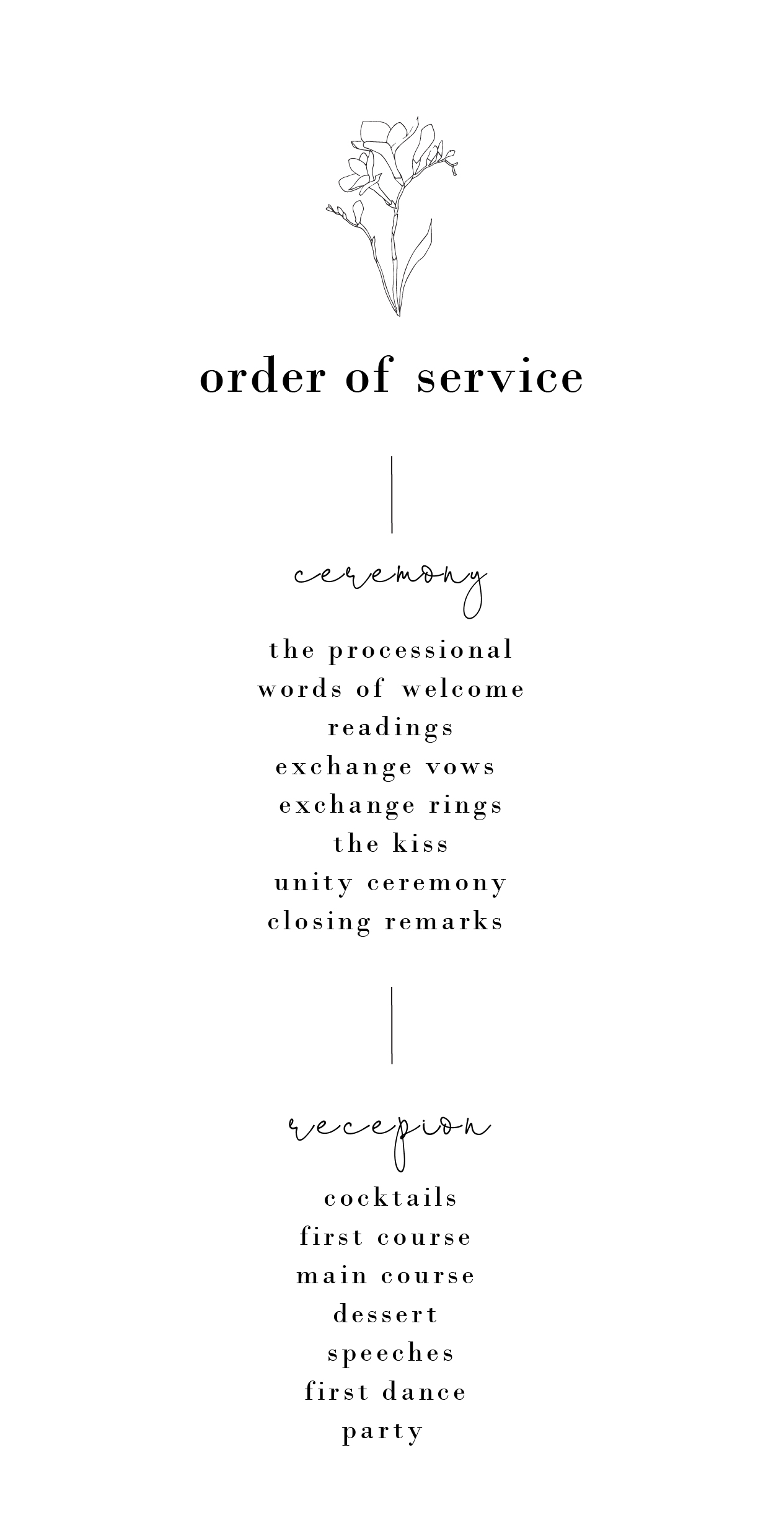 Dainty Flower Wedding Programs - Digital Printing design preview
