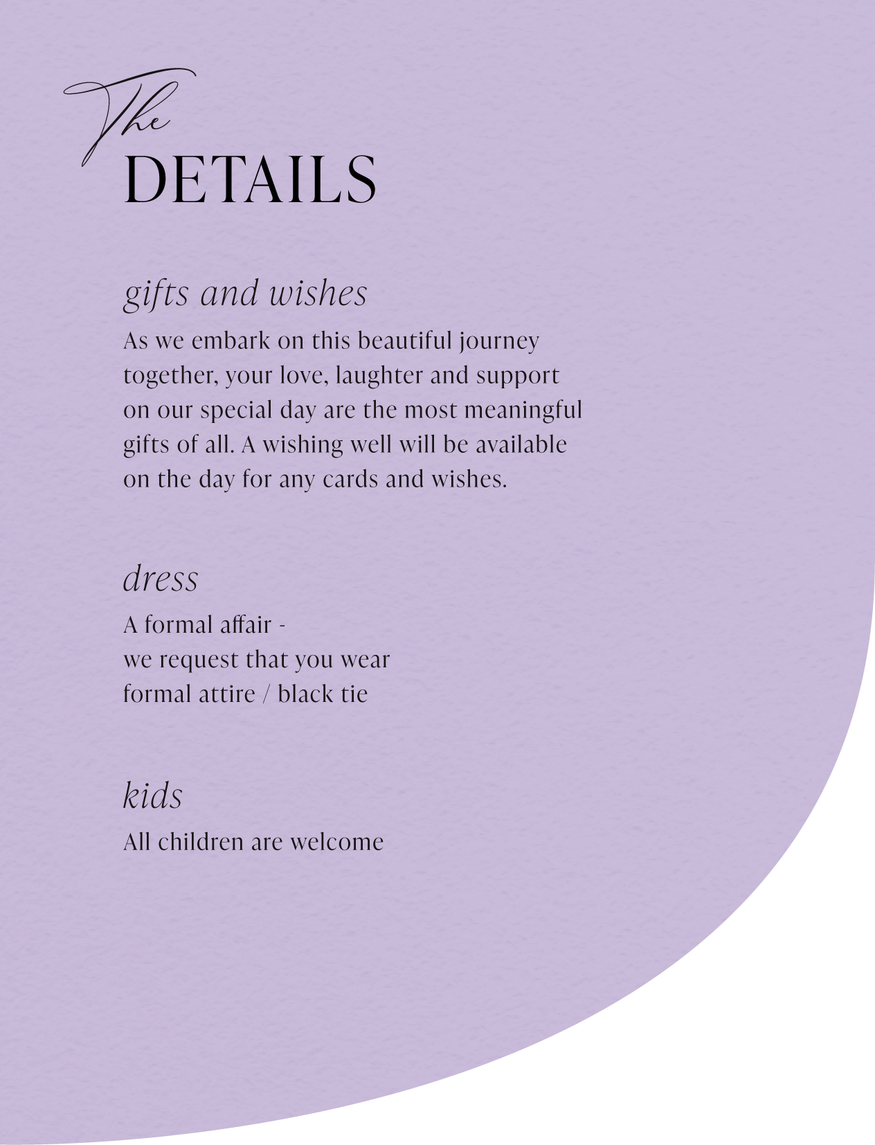 Lilas Information Cards - Digital Printing design preview