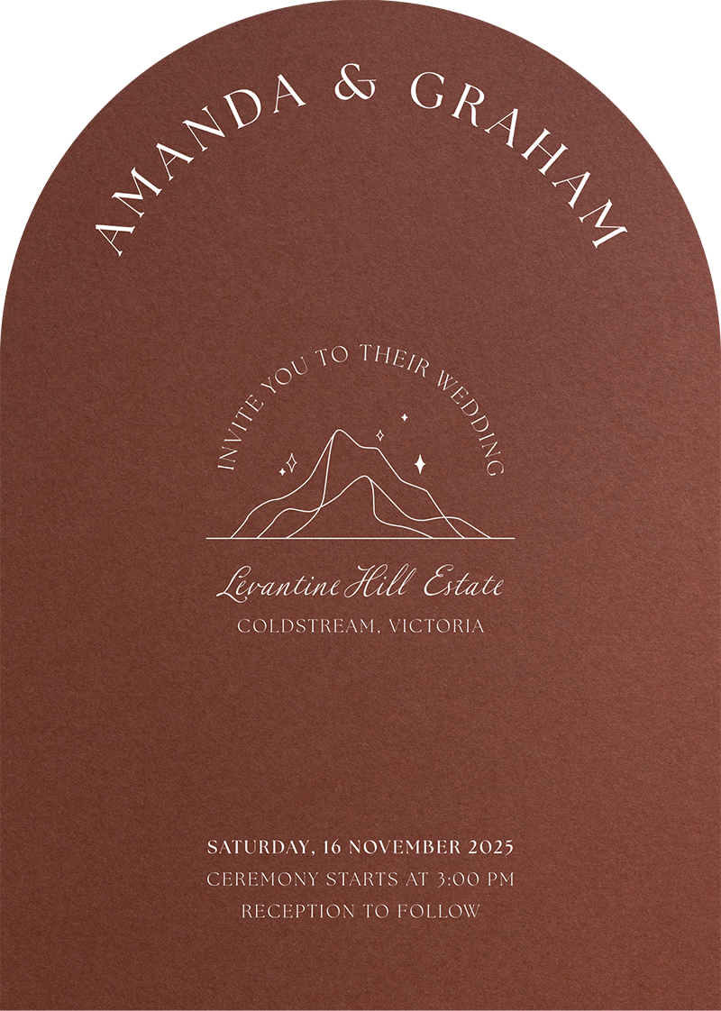 The Mountain Wedding Invitations - White Ink design preview