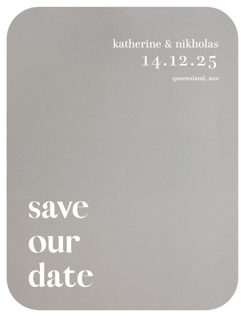 Pink Love Save The Date - White Ink design preview