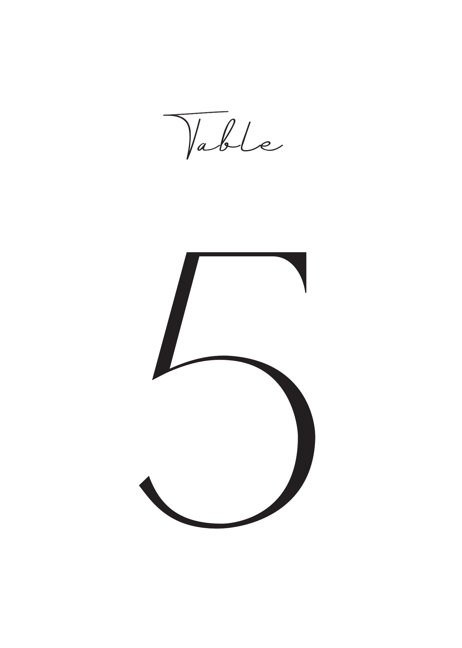 Ivory - Table Numbers