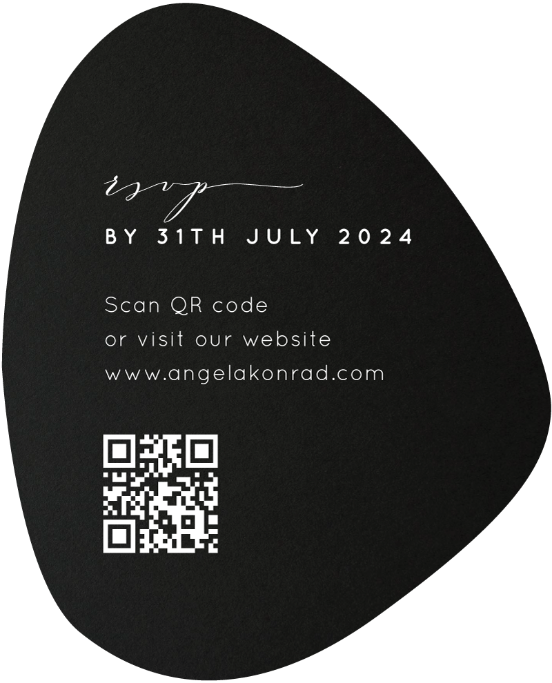 Modern Pebble RSVP Cards - White Ink design preview
