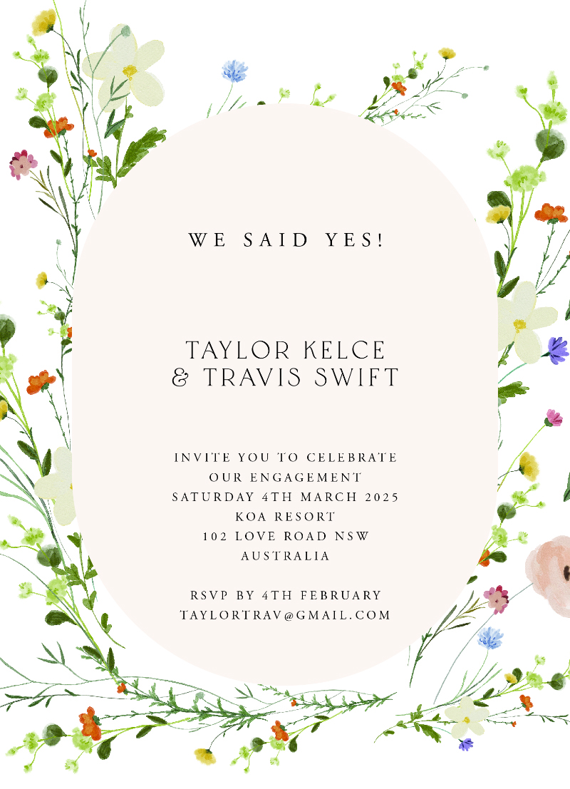 Wildest Dreams - Engagement Invitations