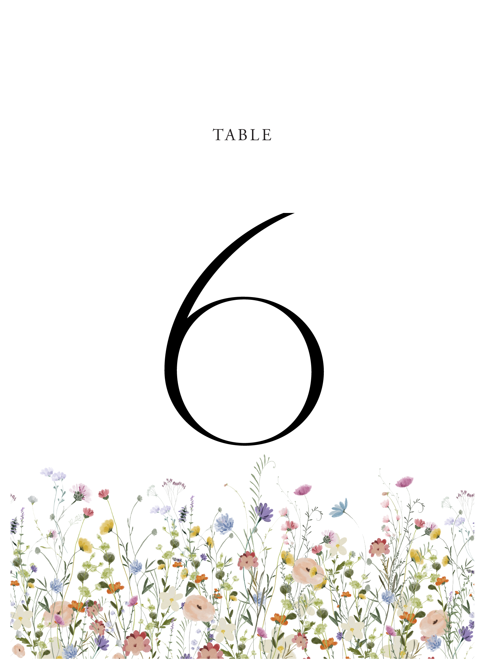 Wildest Dreams - Table Numbers