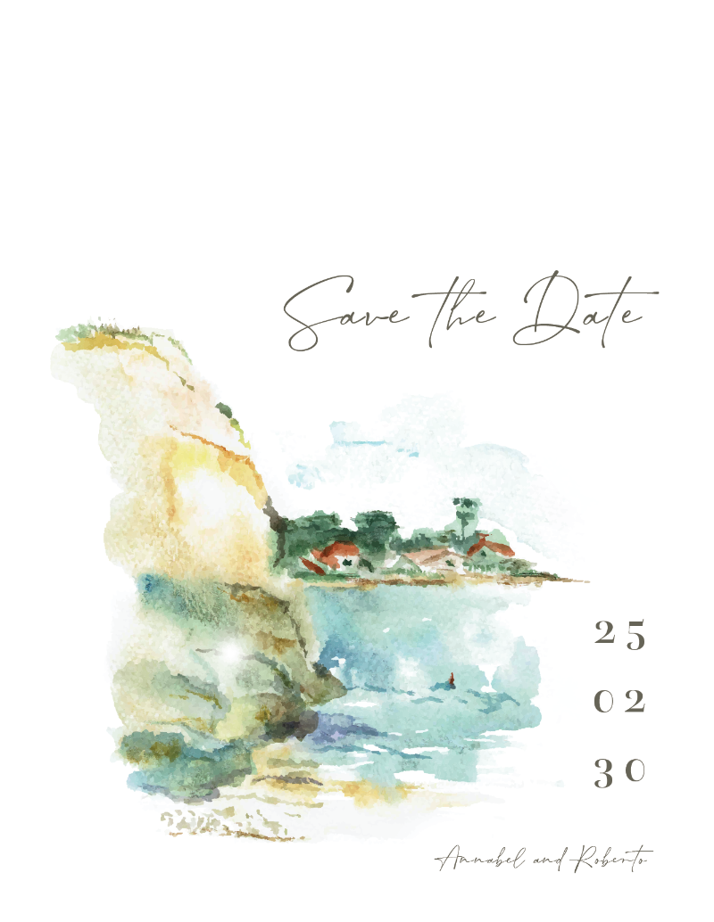 Marine Save The Date - Digital Printing design preview