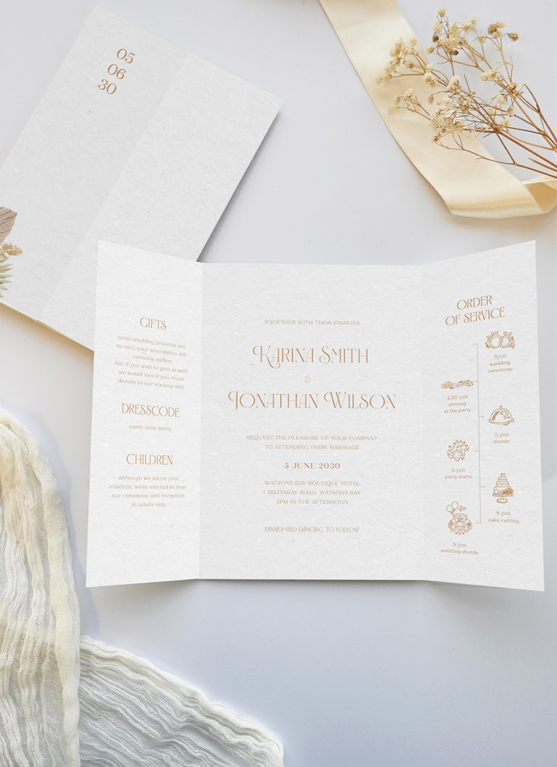 Floret Wedding Invitations - Digital Printing design preview