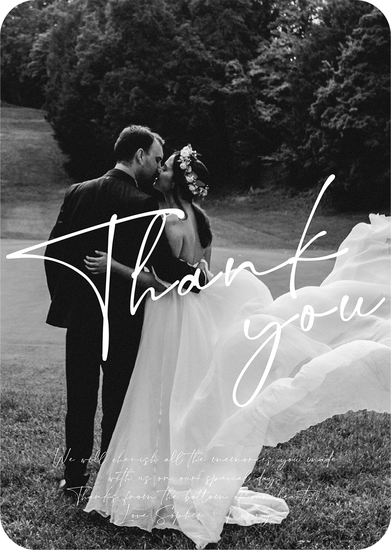 Harmony Wedding Thank You Cards - Digital Printing design preview