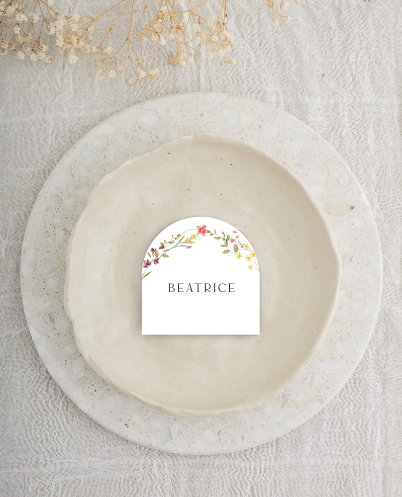 Wild Meadow Wedding Place Cards - Digital Printing design preview