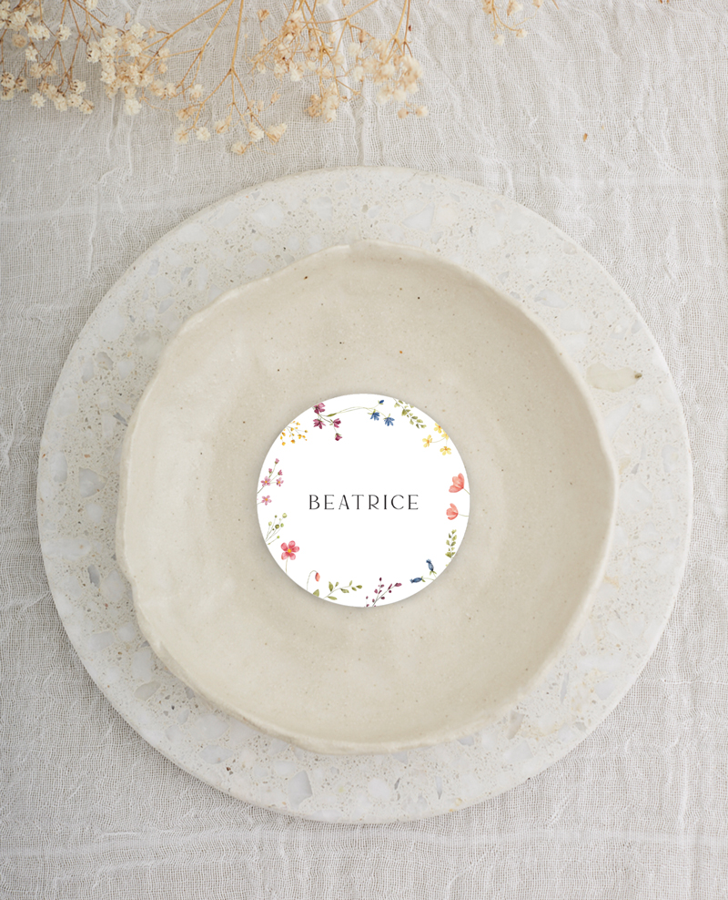 Wild Meadow Wedding Place Cards - Digital Printing design preview