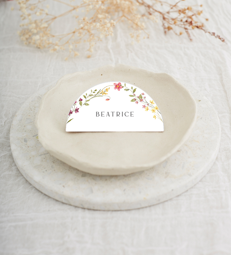 Wild Meadow Wedding Place Cards - Digital Printing design preview