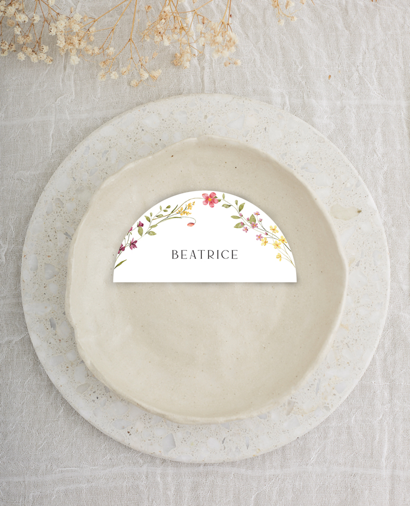 Wild Meadow Wedding Place Cards - Digital Printing design preview