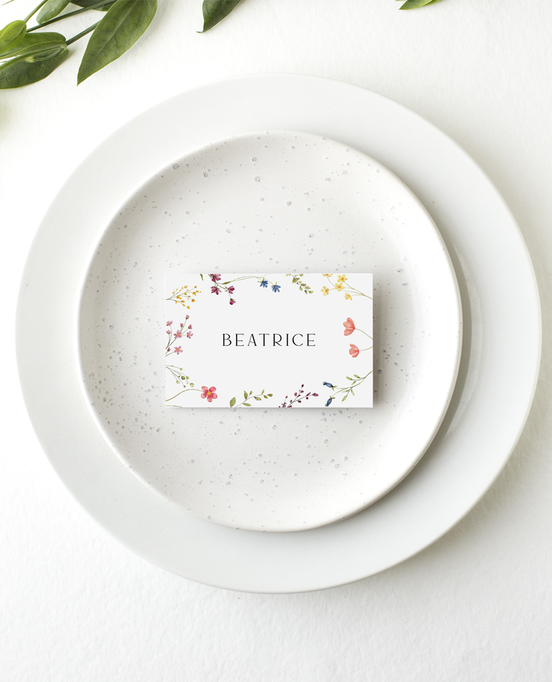 Wild Meadow Wedding Place Cards - Digital Printing design preview