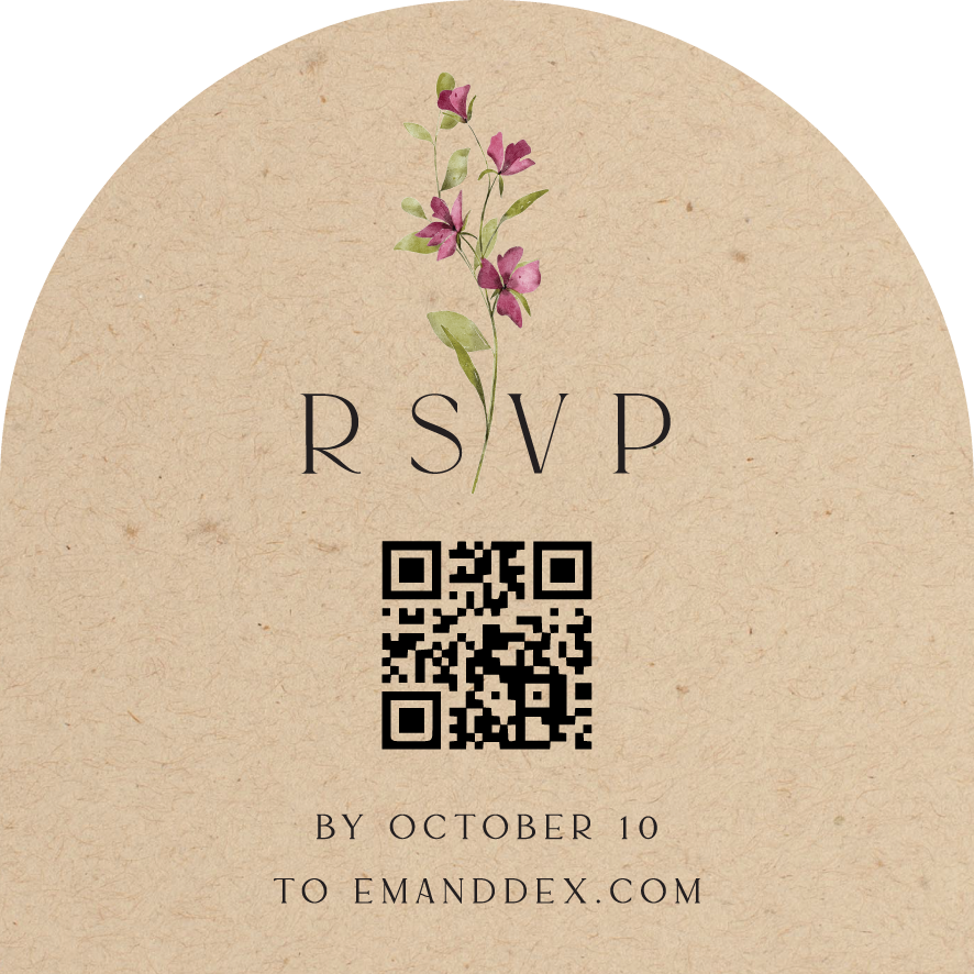 Wild Meadow RSVP Cards - Digital Printing design preview