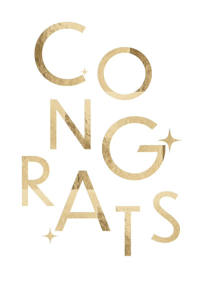 Congrats Greeting Cards - Flat Foil design preview