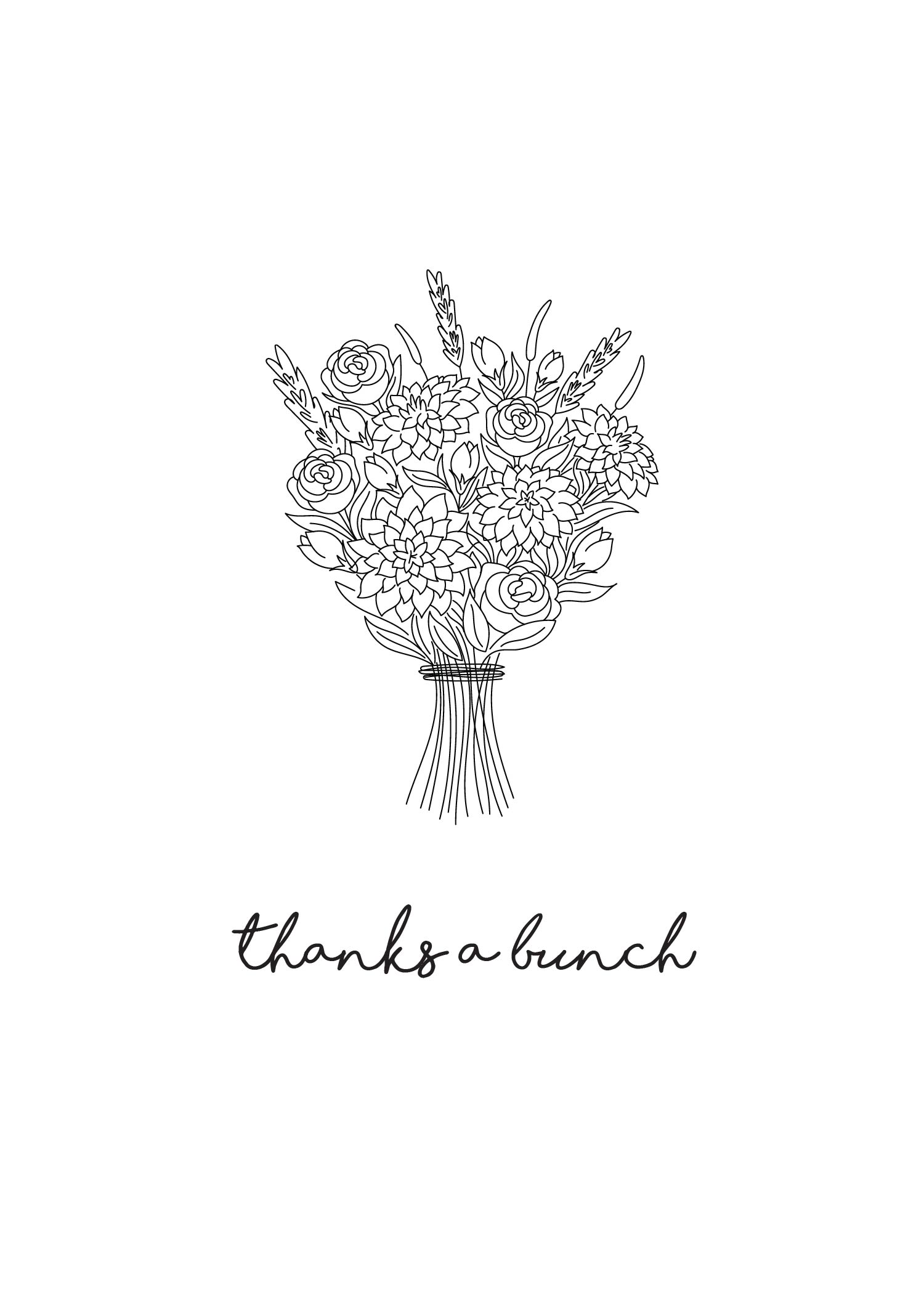 Bunch Of Flowers Greeting Cards - Digital Printing design preview