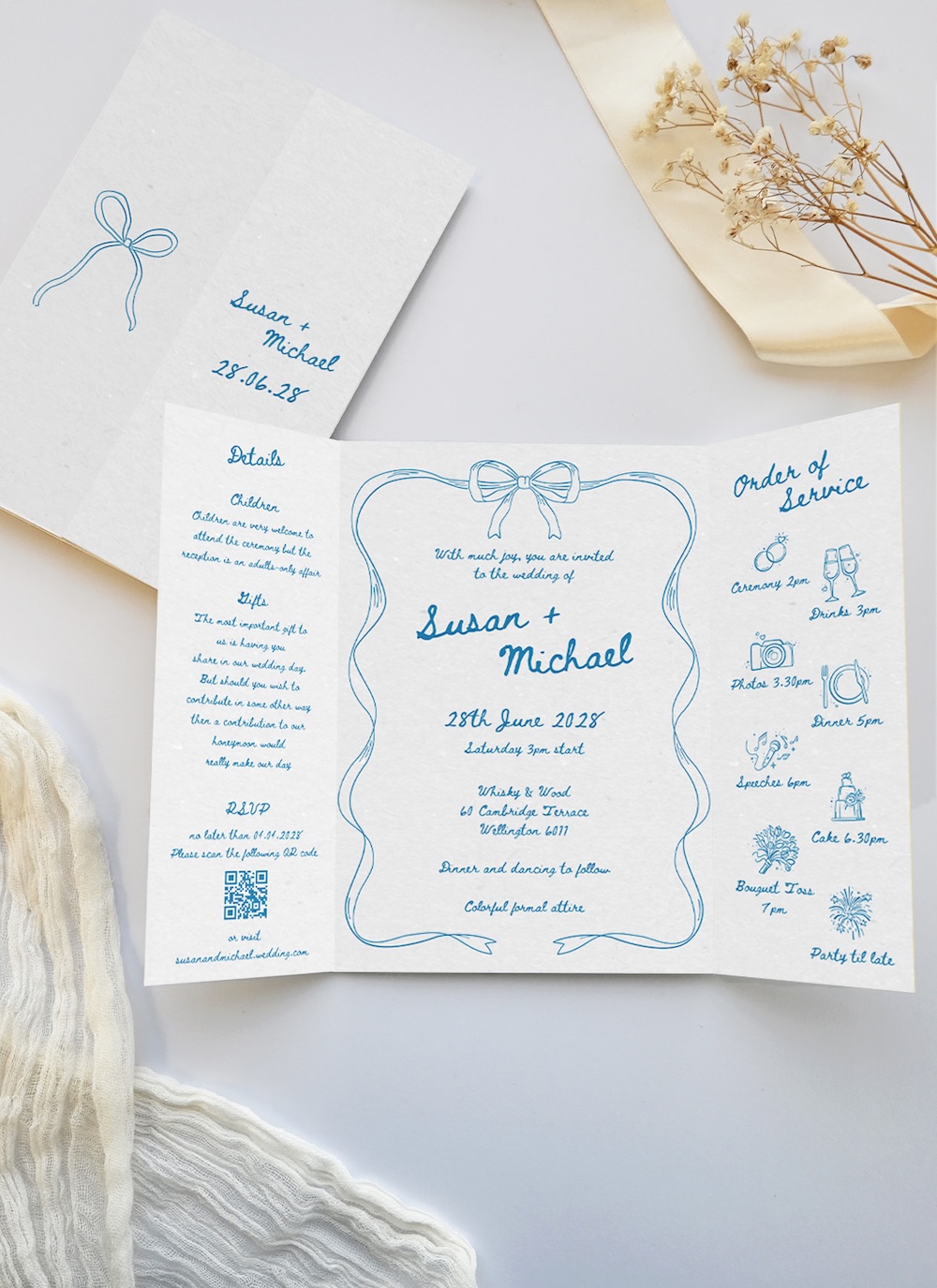 Francesca Wedding Invitations - Digital Printing design preview