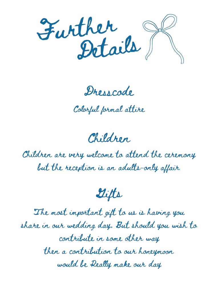 Francesca - Information Cards