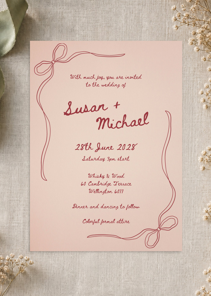 Francesca Wedding Invitations - Digital Printing design preview