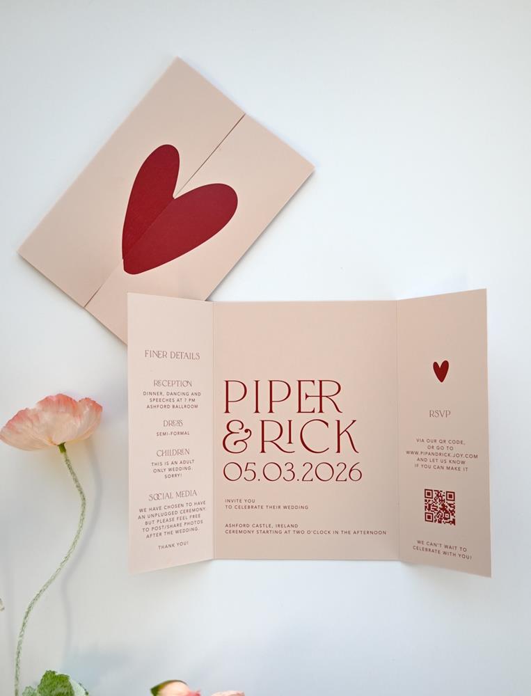 Crimson Wedding Invitations - Digital Printing design preview
