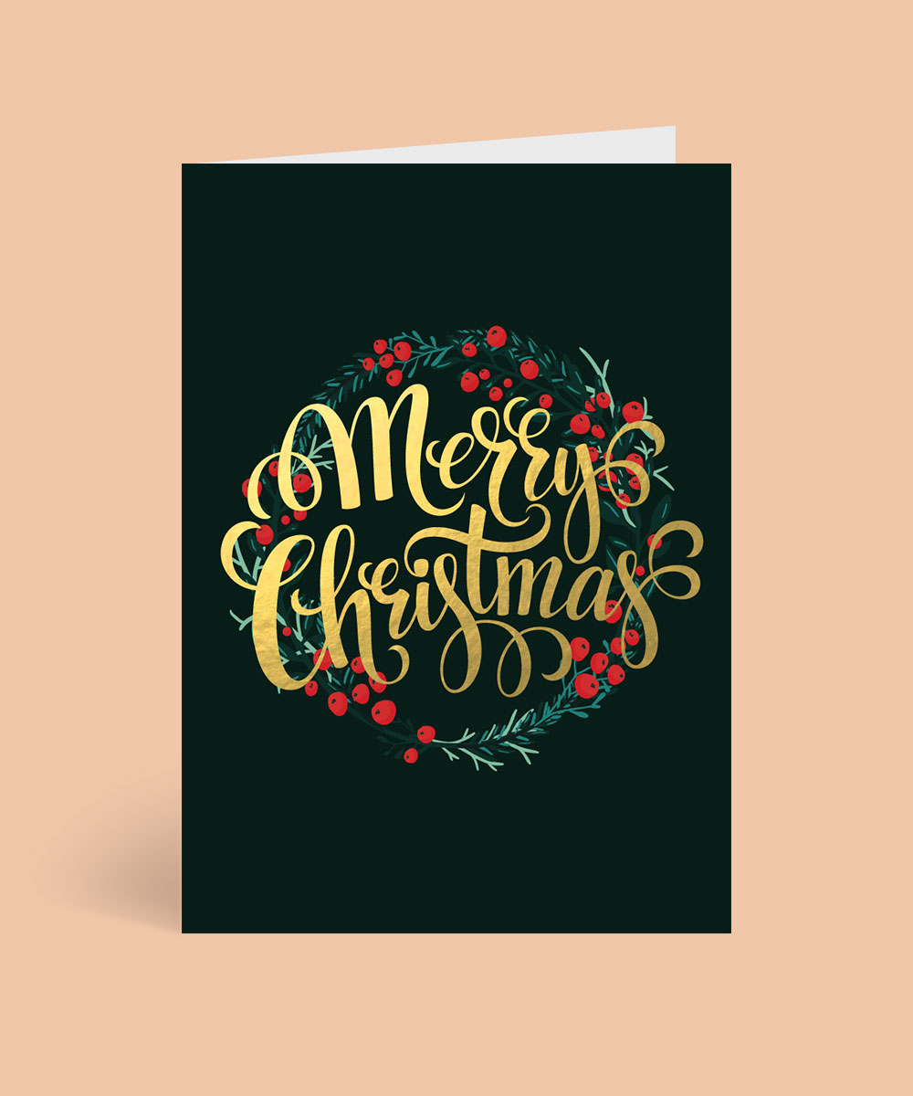 Gold Christmas Metallic Christmas Cards